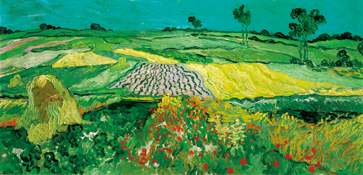  文森特·威廉·梵高  Vincent Willen Van Gogh ——奥威尔附近的麦田